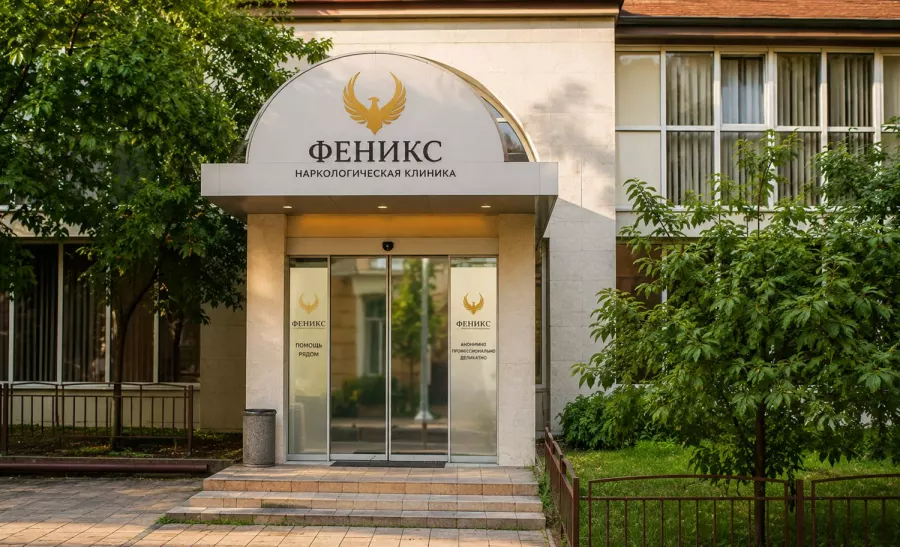 Вход в наркологическую клинику «Феникс» в Михайловке